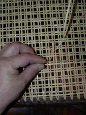 Traditional hole-to-hole hand caning
