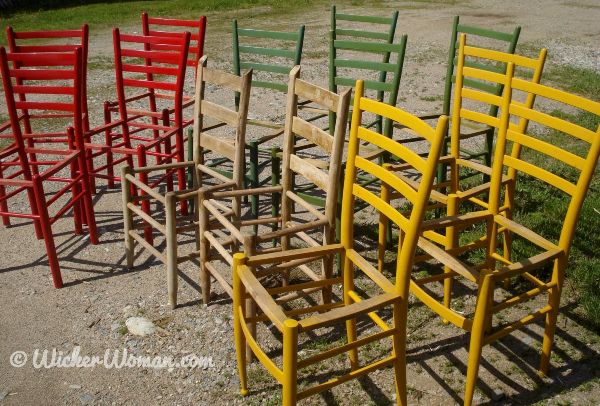 13 post-and-rail chair frames