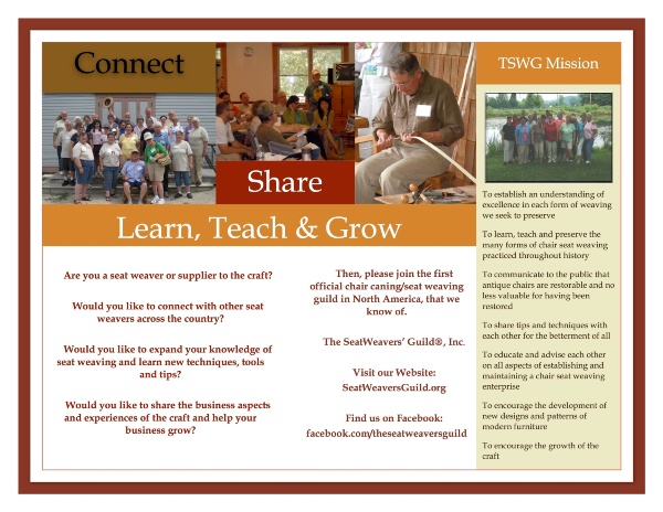 The SeatWeavers' Guild mission statement brochure.